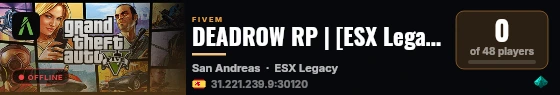 DEADROW RP | [ESX Legacy] live status badge