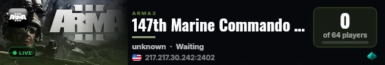 147th Marine Commando Group - Main Server live status badge