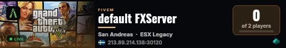 default FXServer live status badge