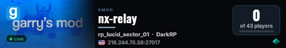 nx-relay live status badge