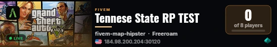 Tennese State RP TEST live status badge