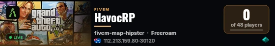 HavocRP live status badge