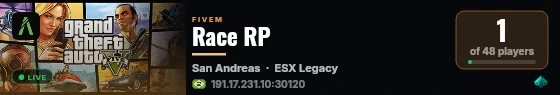 Race RP live status badge