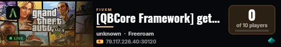 [QBCore Framework] gettingV3 live status badge