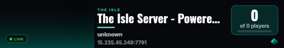 The Isle Server - Powered by AMP live status badge