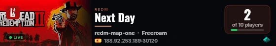 Next Day live status badge