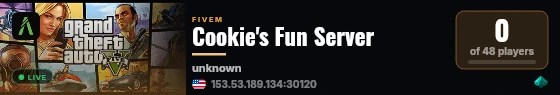 Cookie's Fun Server live status badge