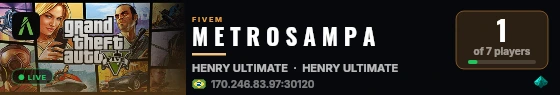 M E T R O S A M P A live status badge
