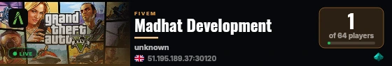 Madhat Development live status badge