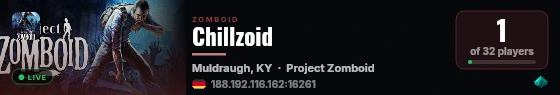 Chillzoid live status badge
