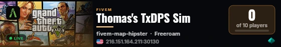 Thomas's TxDPS Sim live status badge