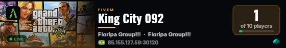 King City 092 live status badge