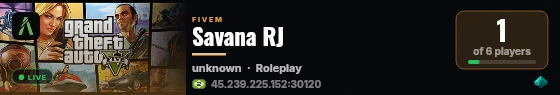 Savana RJ live status badge