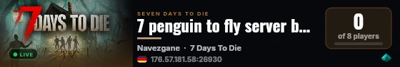 7 penguin to fly server by G-portal live status badge