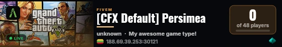 [CFX Default] Persimea live status badge
