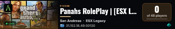 Panahs RolePlay | [ESX Legacy] live status badge