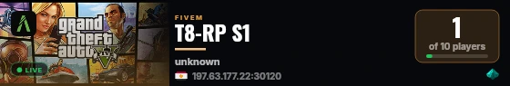 T8-RP S1 live status badge