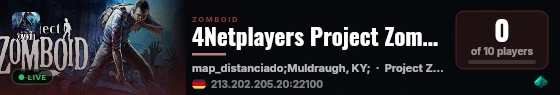 4Netplayers Project Zomboid Server live status badge