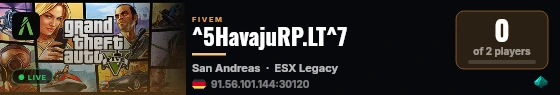 ^5HavajuRP.LT^7 live status badge