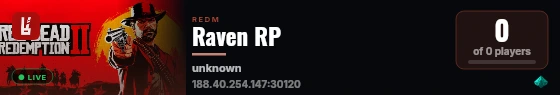 Raven RP live status badge