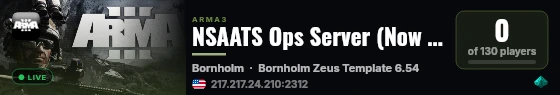 NSAATS Ops Server (Now Recruiting New Members!) live status badge