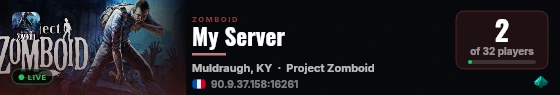 My Server live status badge