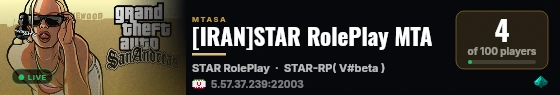 [IRAN]STAR RolePlay MTA live status badge