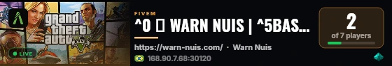 ^0 🔨 WARN NUIS | ^5BASE CORE 3.0 live status badge