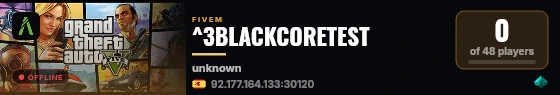 ^3BLACKCORETEST live status badge