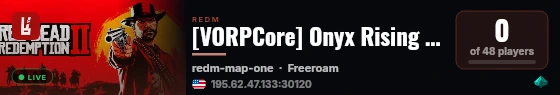[VORPCore] Onyx Rising Test Serv live status badge