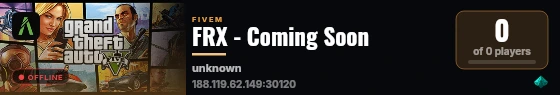 FRX - Coming Soon live status badge