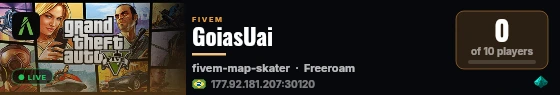 GoiasUai live status badge