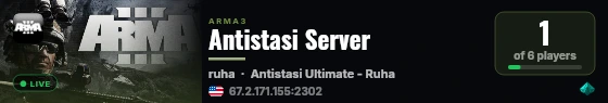 Antistasi Server live status badge