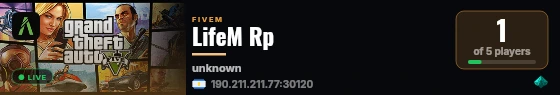 LifeM Rp live status badge