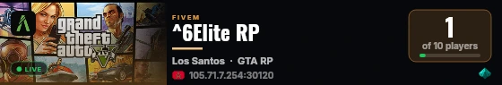 ^6Elite RP live status badge
