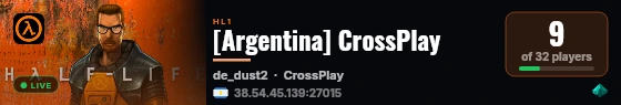 [Argentina] CrossPlay live status badge