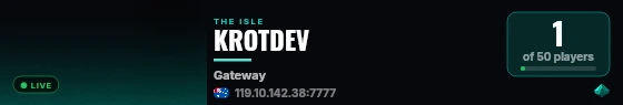 KROTDEV live status badge