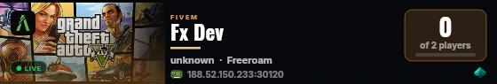 Fx Dev  live status badge