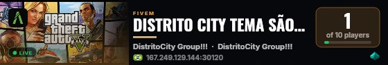 DISTRITO CITY TEMA SÃO PAULO!!! live status badge