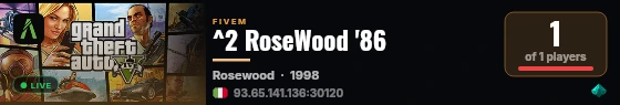 ^2 RoseWood '86 live status badge