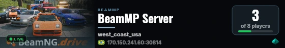BeamMP Server live status badge