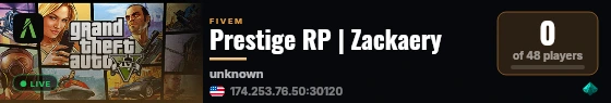 Prestige RP | Zackaery live status badge