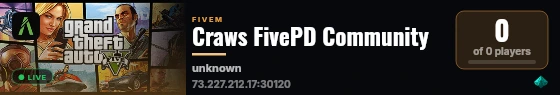 Craws FivePD Community live status badge