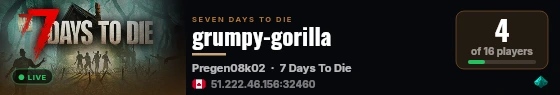 grumpy-gorilla live status badge