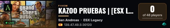 KAZOO PRUEBAS | [ESX Legacy] live status badge