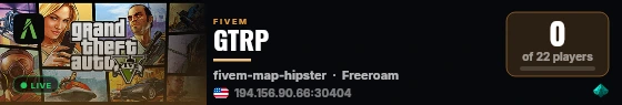 GTRP live status badge