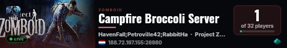 Campfire Broccoli Server live status badge