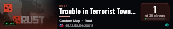 Trouble in Terrorist Town | TTT | PvP Custom Arenas | /skin live status badge