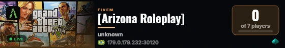 [Arizona Roleplay] live status badge