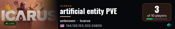 artificial entity PVE live status badge